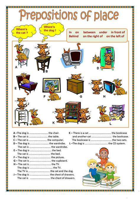 Prepositions Of Place Worksheet Intermediate Worksheet