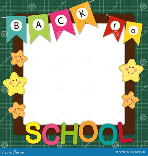 Back to school frame stock vector. Illustration of celebration - 72998199