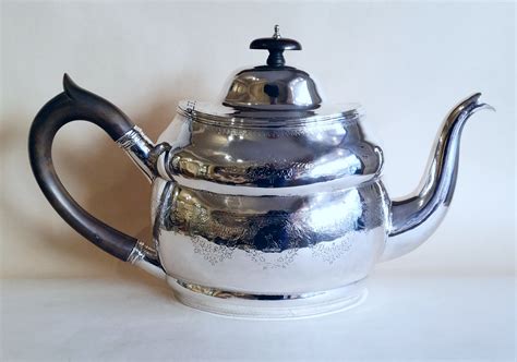 Rare 4 Pint Capacity Cork Silver Teapot £sold Henry Willis Antique