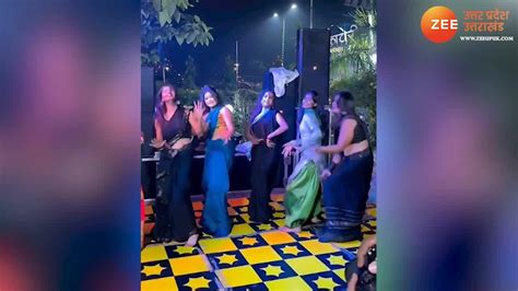 Desi Girl Gang In Saree Danced On Bhojpuri Trending Song Operator Balamua Dj Ke Hot Video Viral