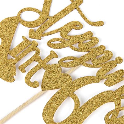 Buy Gold Glitter Stepping Into Cake Topper Th Birthday Cake