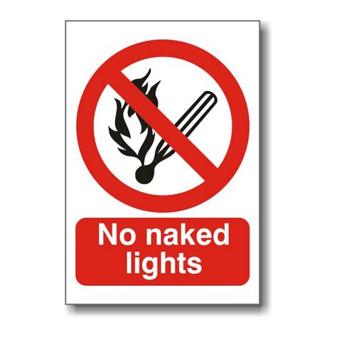 No Naked Lights Sign Prosol