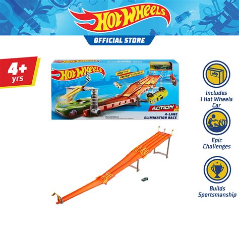 Hot Wheels Lane Elimination Race Track Set Gdy