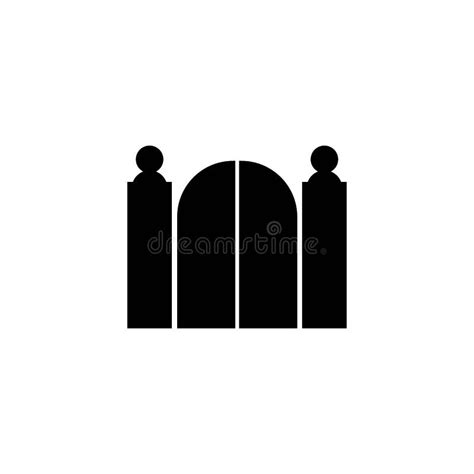 Gate Icon Logo Vector Design Stock Illustration - Illustration of gate ...