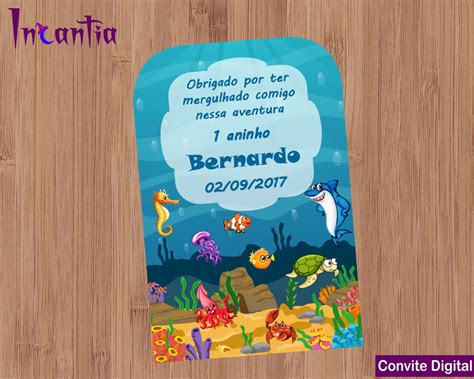 Arte Tag Agradecimento Fundo Do Mar Elo Produtos Especiais