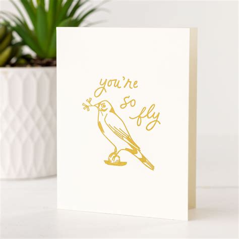 you're so fly letterpress card – Jenni Earle