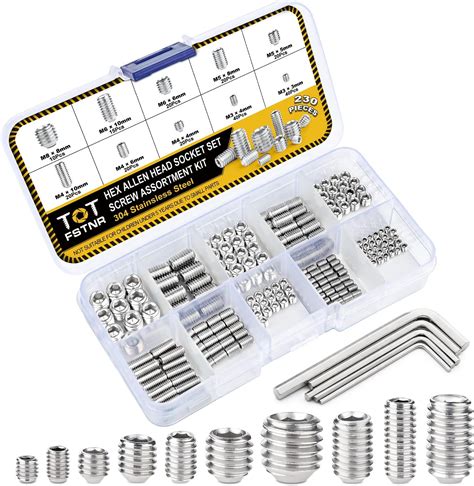 Amazon Guard4U 280Pcs 304 Stainless Steel Metric Hex Allen Head