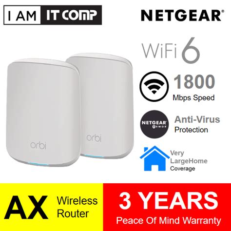 Netgear Ax1800 Rbk352 Orbi Whole Home Dual Band Mesh Wifi 6 System 1