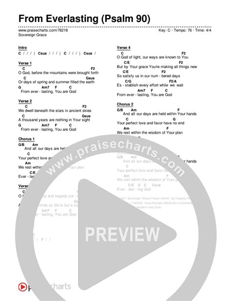 From Everlasting Psalm Chords Pdf Sovereign Grace Praisecharts