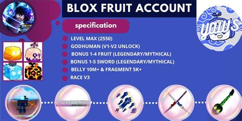 Beli Akun Akun Blox Fruit Godhuman Level Max 2550 Cursed Dual