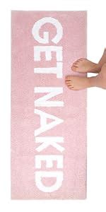 Amazon LABEND HOME Get Naked Bath Mat Funny Bathroom Rug With Non Slip Backing Quick Dry