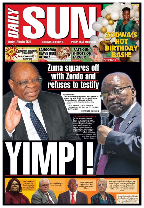 Daily Sun October 12 2020 Newspaper Get Your Digital Subscription