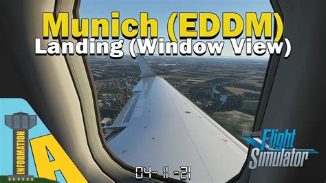 MSFS 2020 Munich EDDM Approach Landing From Window View YouTube