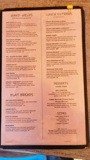 River Deck Tiki Bar And Restaurant Menu New Smyrna Beach Fl Checkle