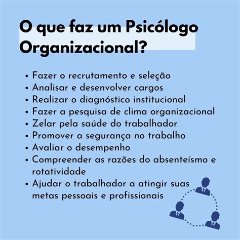 O que faz um Psicólogo Organizacional Psicologia Organizacional e do