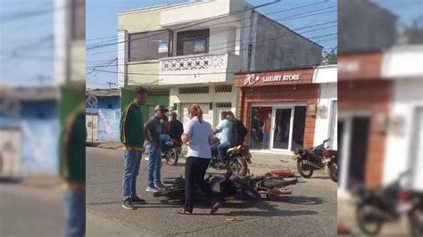 Fuerte choque entre 2 motos en Cereté dejó un herido Chicanoticias