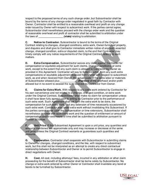 Illinois Subcontractor Agreement For Security Services Security