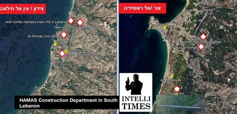 אינטלי טיימס Intelli Times on Twitter מפת תשתיות חמאס באזור צור