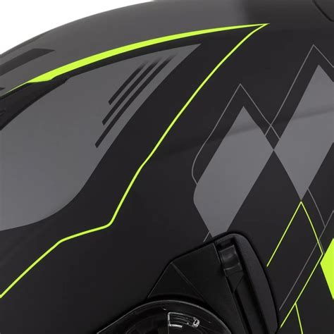 Motorcycle Helmet Cassida Jet Tech Roxor Matte Black Fluo Yellow Gray