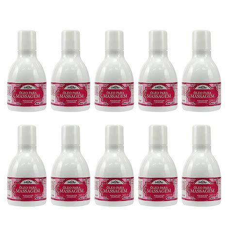 Óleo para Massagem Morango Champanhe 40g KIT 10UN Distribuidora Hot Flowers