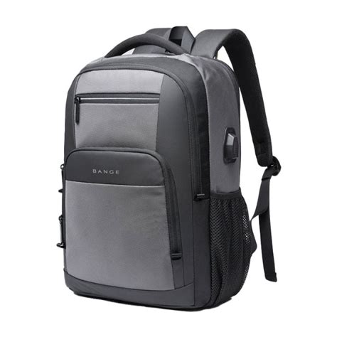 Sac Dos Bange Bg Pour Pc Portable Avec Port Usb Gris