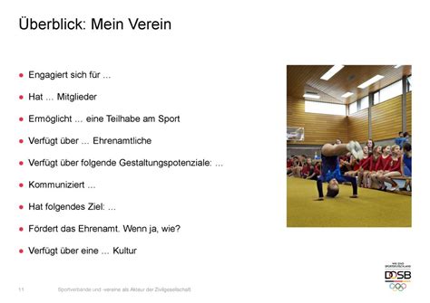 Sportverb Nde Und Vereine Als Akteure Der Zivilgesellschaft Ppt