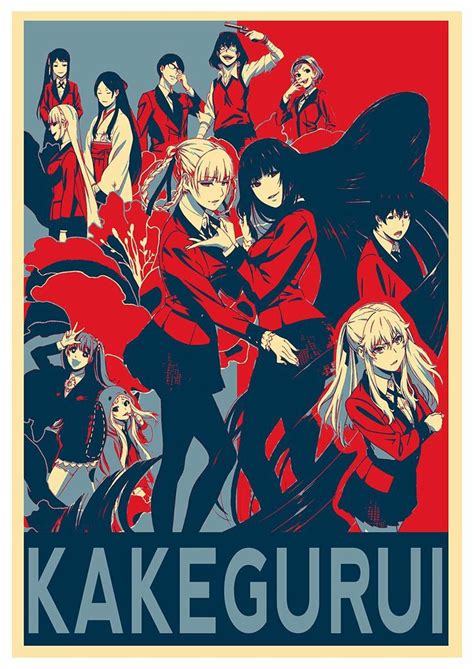 kakegurui poster | Винтажные плакаты, Графические постеры, Старые плакаты