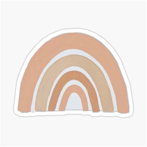 Brown Rainbow Sticker Boho Rainbow Sticker Neutral Rainbow Sticker