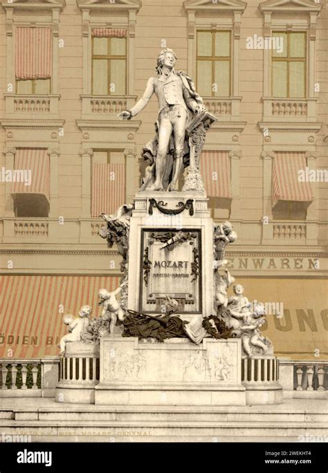 The Mozart Monument Dedicated To Music Composer Wolfgang Amadeus Mozart