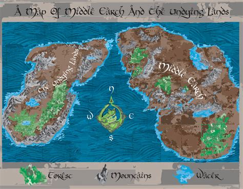 Map Of Middle Earth And The Undying Lands by ThaikiUchiha on DeviantArt