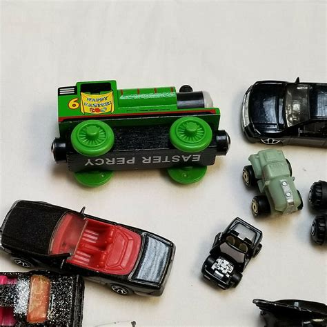 Junk Drawer Lot Vtg to Current Toy Cars Motorcycle & Train Plastic