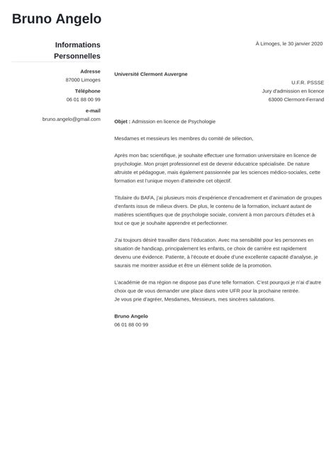 Lettre De Motivation Pour Integrer Une Universite Lettre Modele 17073