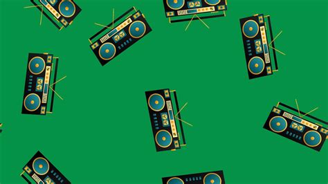 Seamless Pattern Of Retro Old Hipster Music Audio Tape Recorders From