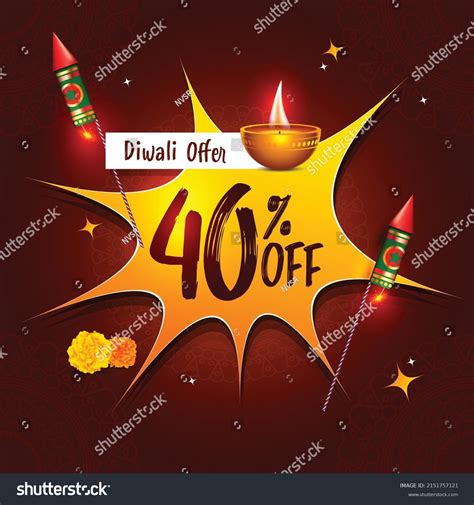 Diwali Special Offer Vector Illustration Isolated Stock Vector Royalty