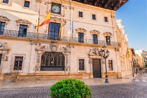 Old Town Hall of Palma De Majorca Stock Image - Image of door, square ...