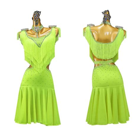 Professional Yellow Latin Dance Dress Sexy Women S Competition Skirt