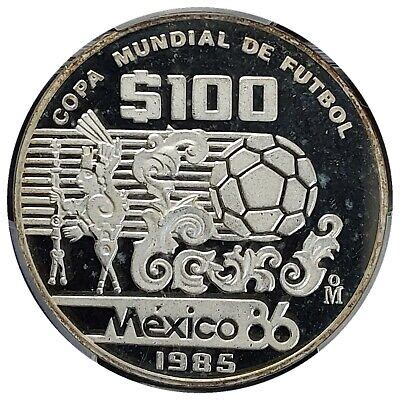 Mexico Mo Pesos Copa Mundial De Futbol Silver Coin Pcgs