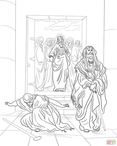 Pharisee And Tax Collector Coloring Page Free Printable Coloring Pages