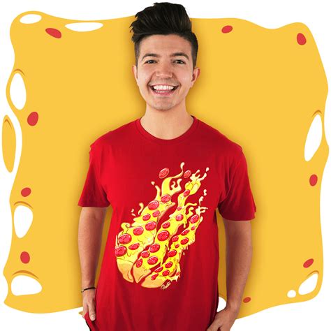 Prestons Stylez Pizza Tee Fire Merch