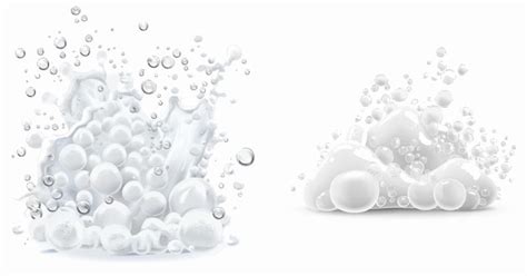 Premium Vector Soap Foam With Bubbles