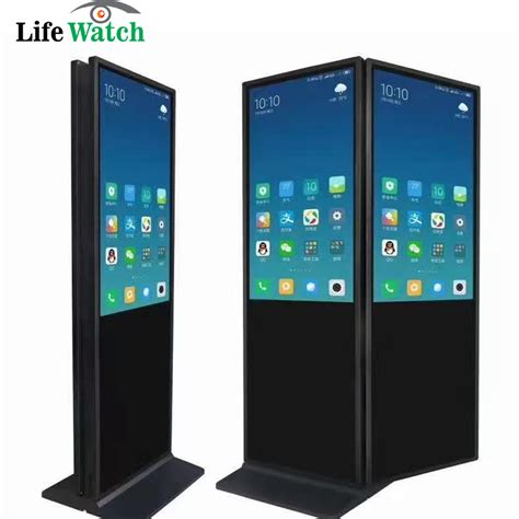 49 Inch Free Stand Android Windows System Double Sided Touch LCD Totem