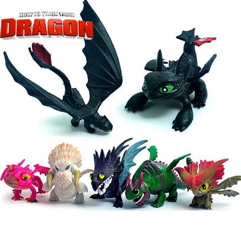 7 Pcsset High Quality How To Train Your Dragon Toys Toothless Action