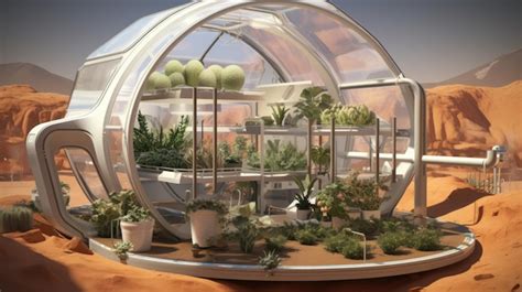 Premium Photo | Martian greenhouse hydroponic system design