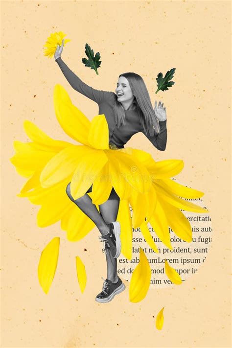 Vertical Creative Photo Collage Illustration Of Happy Cheerful Nice