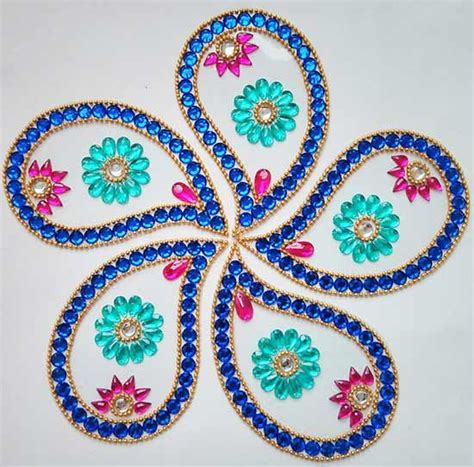 27 Best Kundan Rangoli Designs For Your Inspiration Easy Diwali Rangoli