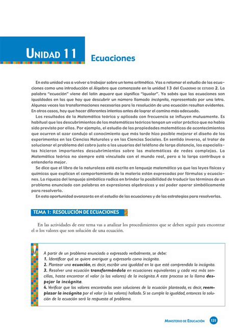 PDF UNIDAD 11 Ecuaciones DE ESTUDIO 2 Te Conviene Revisar Para