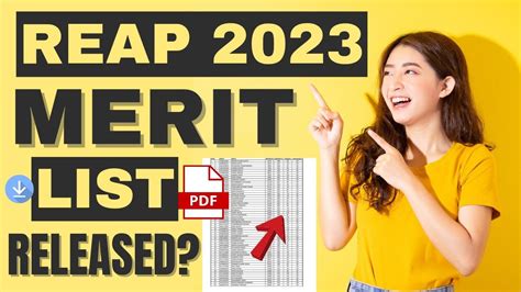 Reap Merit List 2023 Reap Provisional Merit List Reap Merit List