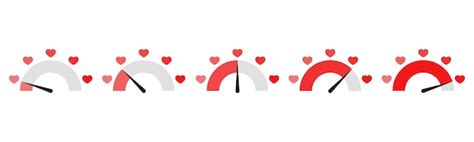 Premium Vector Measuring Love Meter Indicator Valentine S Day Indicator