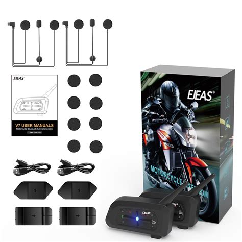 Ejeas V Motorcycle Helmet Bluetooth Intercommunicator Waterproof Ip