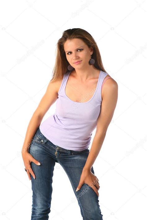 Sexy Blonde In Jeans Stock Photo Mettus